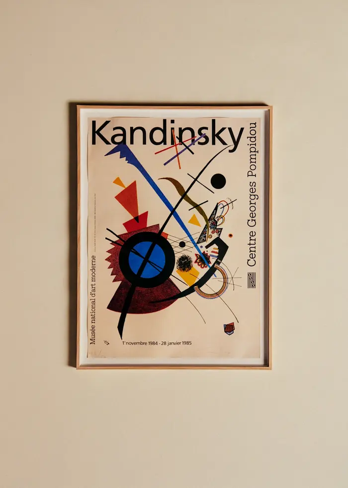 Affiche Centre Georges Pompidou, Kandinsky, 1985 - 57,5 x 77,5 cm