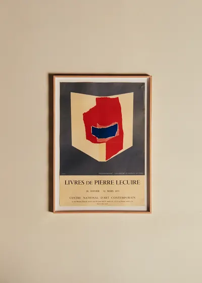 Affiche Centre National d'Art contemporain, Livres de Pierre Lecuire, 1973 - 50 x 70 cm