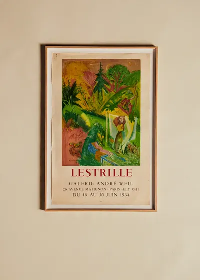 Affiche Galerie André Weil, Lestrille, 1964 - 57,5 x 84,5 cm