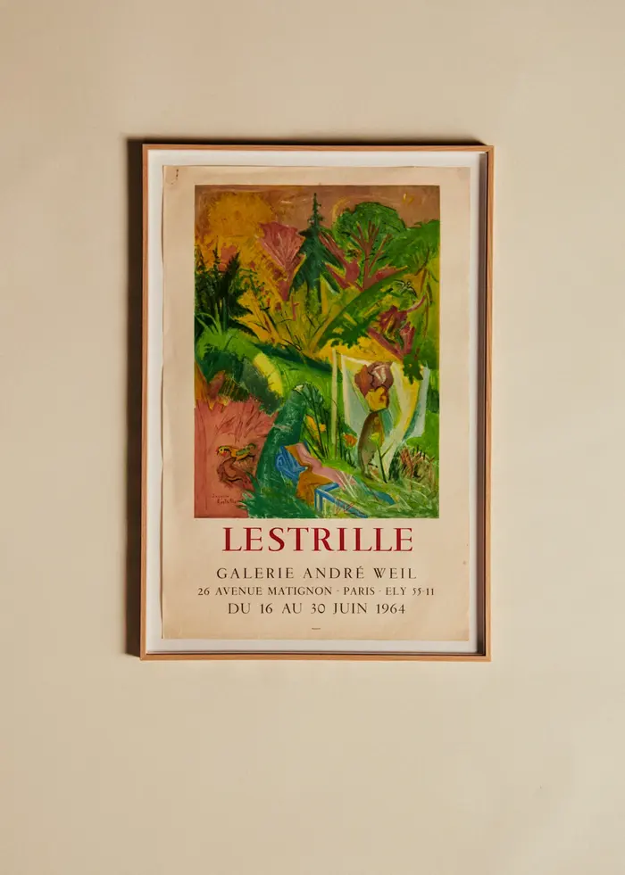 Affiche Galerie André Weil, Lestrille, 1964 - 57,5 x 84,5 cm
