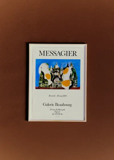 Affiche Galerie Beaubourg, Messagier, 1978 - 51,5 x 69 cm