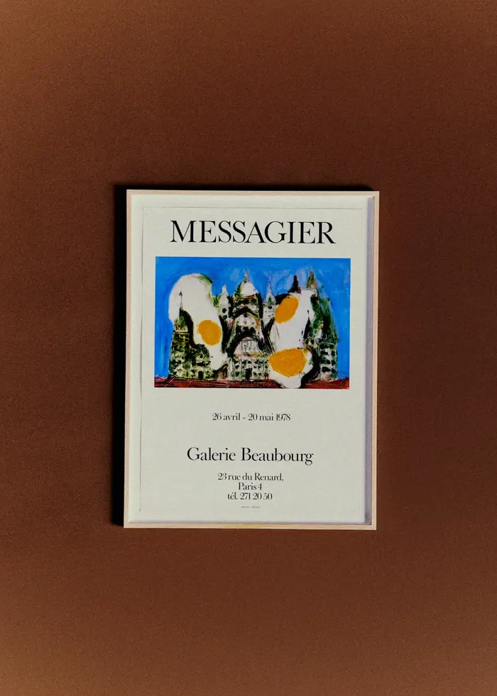Affiche Galerie Beaubourg, Messagier, 1978 - 51,5 x 69 cm