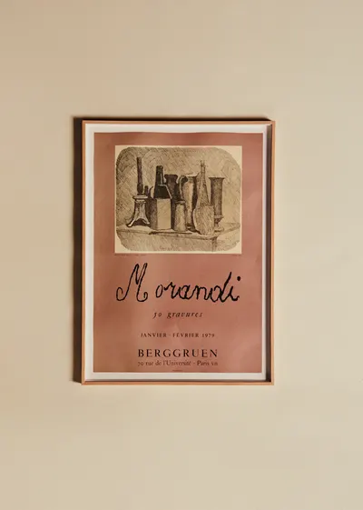 Affiche Galerie Berggruen, Morandi, 1979 - 54,5 x 74,5 cm