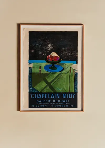 Affiche Galerie Drouant, Chapelain-Midy, 1966 - 62,5 x 84,5 cm