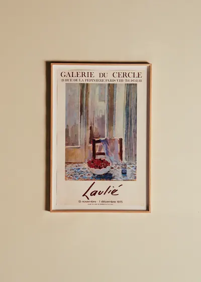 Affiche Galerie du cercle, Laulié, 1975 - 51,5 x 76 cm