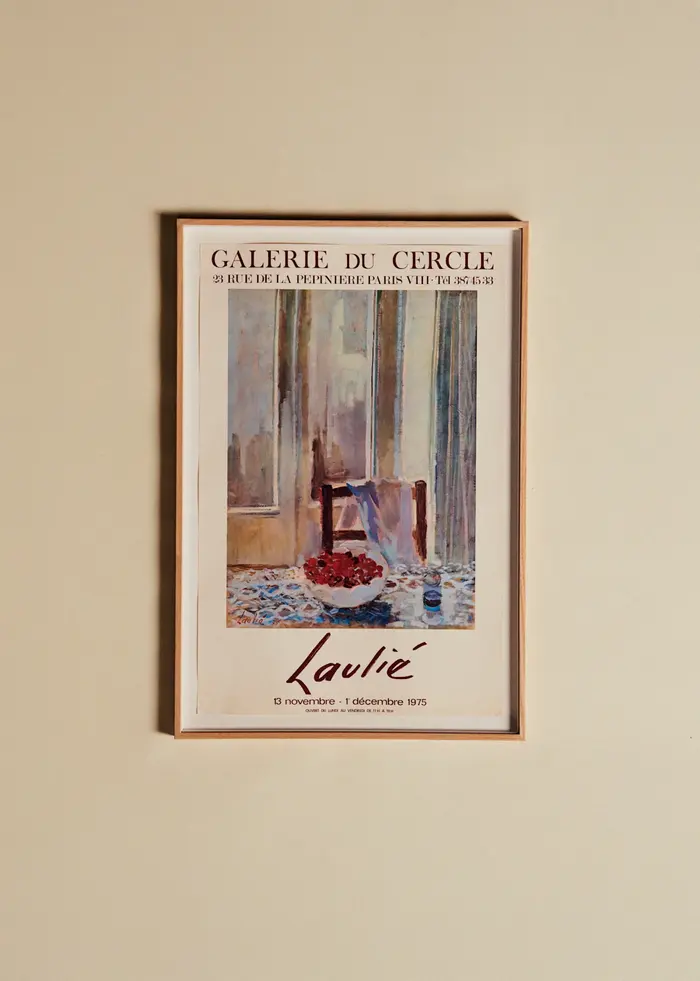 Affiche Galerie du cercle, Laulié, 1975 - 51,5 x 76 cm