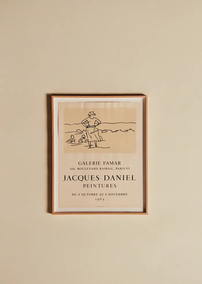Affiche Galerie Famar, Jacques Daniel, 1964 - 48,5 x 60 cm