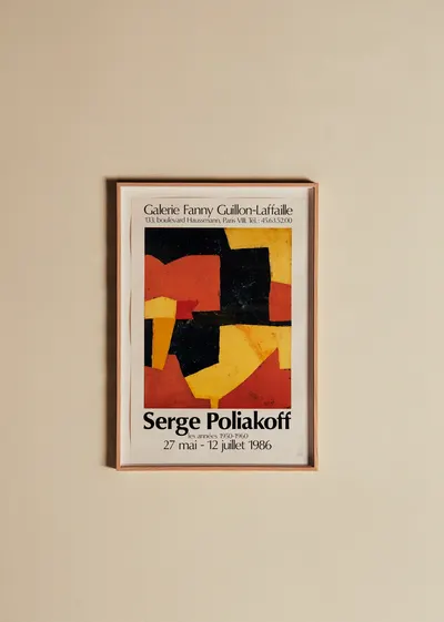 Affiche Galerie Fanny Guillon-Laffaille, Serge Poliakoff, 1966 - 46,5 x 66,5 cm