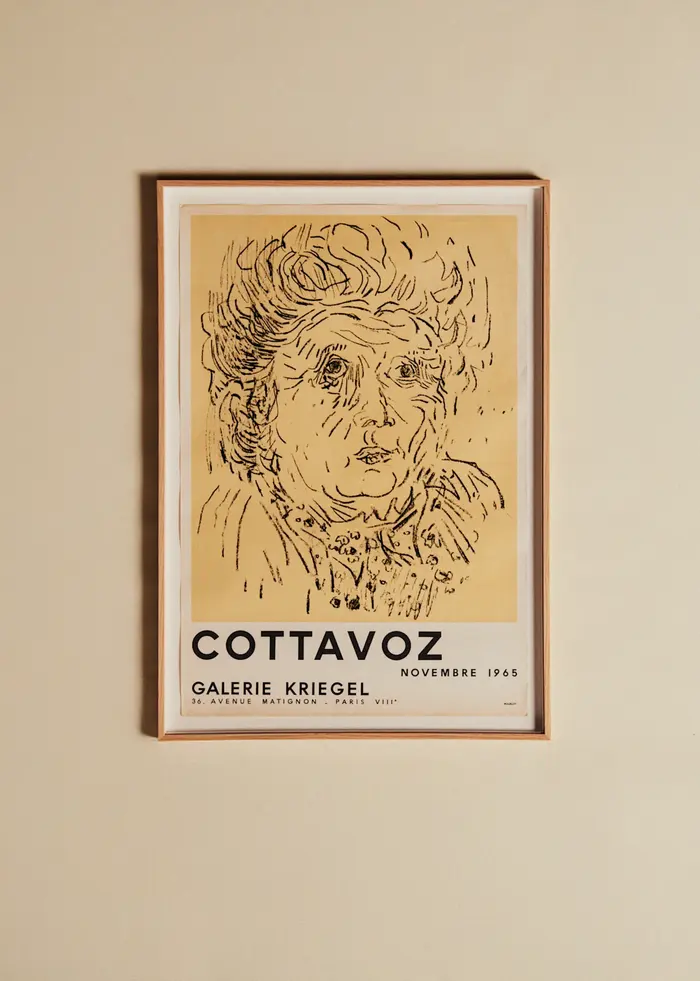 Affiche Galerie Kriegel, Cottavoz, 1965 - 57,5 x 82 cm