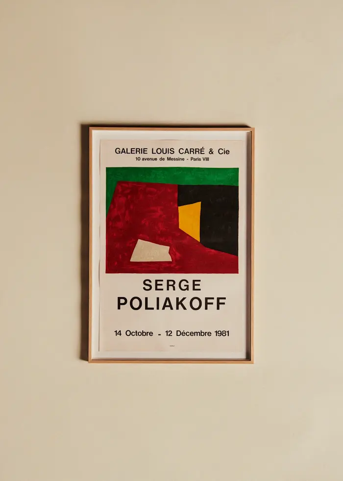 Affiche Galerie Louis Carré, Serge Poliakoff, 1981 - 49,5 x 70,5 cm
