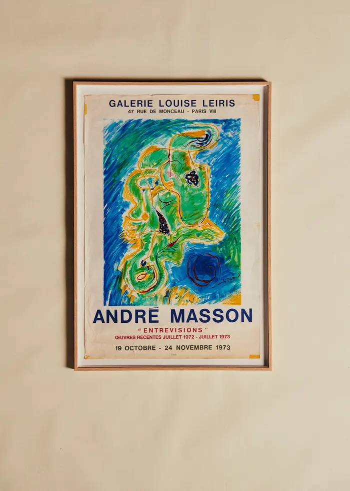 Affiche Galerie Louise Leiris, André Masson, 1973 - 58 x 84,5 cm