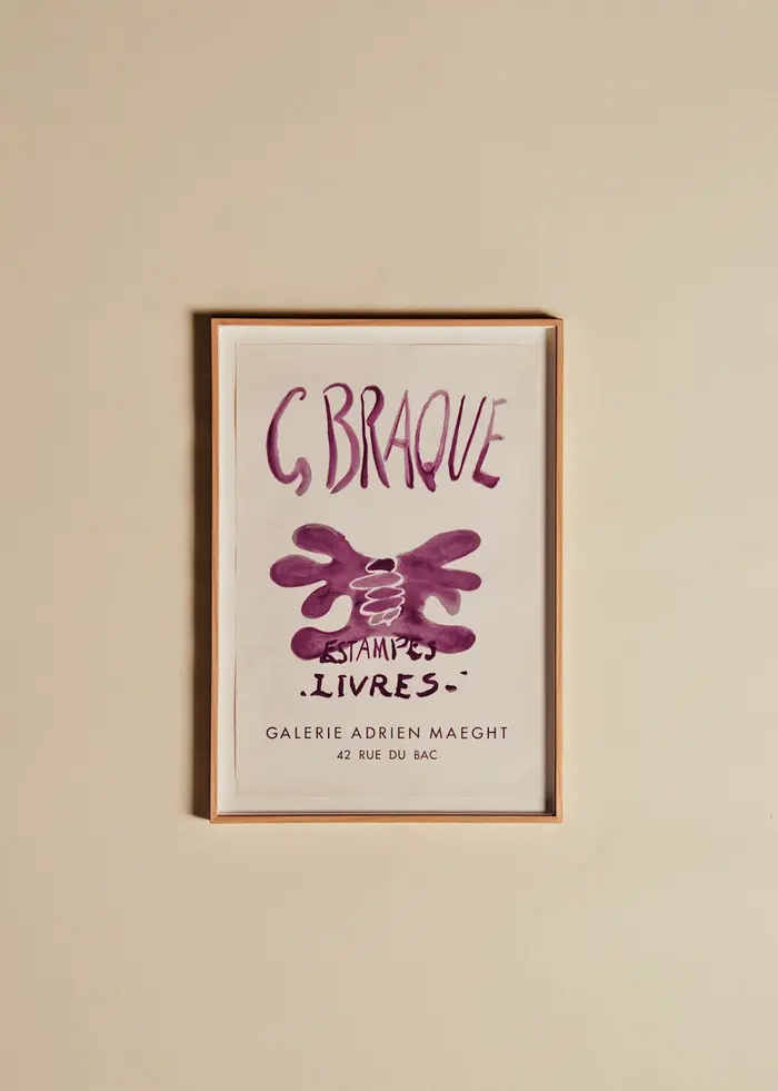 Affiche Galerie Maeght, Braque, Estampes Livres - 46,5 x 66,5 cm