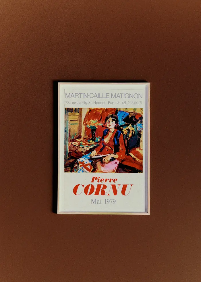 Affiche Galerie Martin-Caille Matignon, Pierre Cornu, 1979 - 46,5 x 66,5 cm