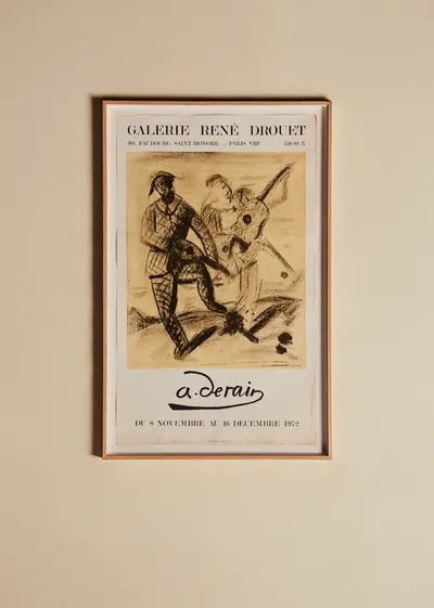 Affiche Galerie René Drouet, Derain, 1972 - 54 x 84,5 cm