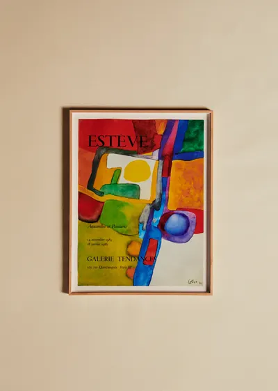 Affiche Galerie Tendances, Estève, 1985-1986 - 53 x 68 cm