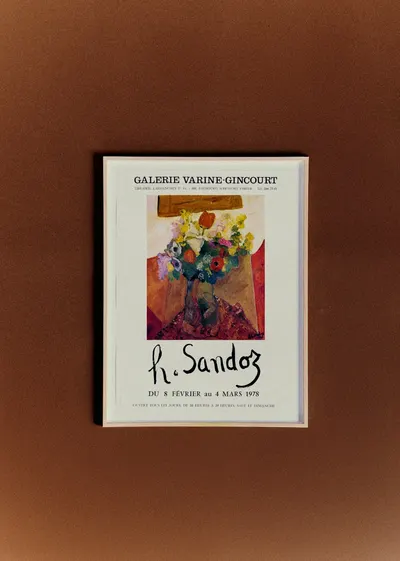 Affiche Galerie Varine Gincourt, Sandoz, 1978 - 52 x 68,5 cm