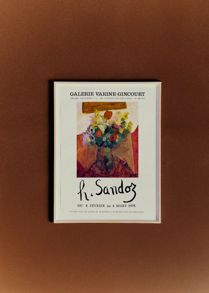 Affiche Galerie Varine Gincourt, Sandoz, 1978 - 52 x 68,5 cm