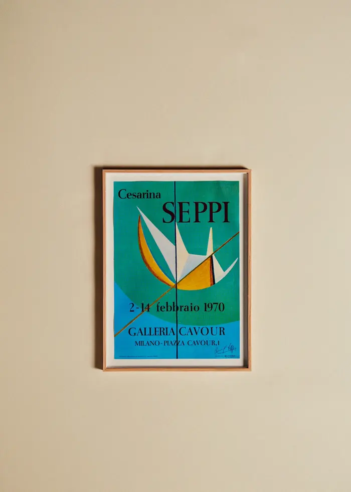 Affiche Galleria Cavour, Cesarina Seppi, 1970 - 43,5 x 59 cm