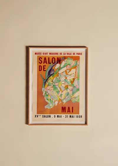Affiche Musée d'art moderne de Paris, Salon de Mai, 1959 - 51,5 x 67,5 cm