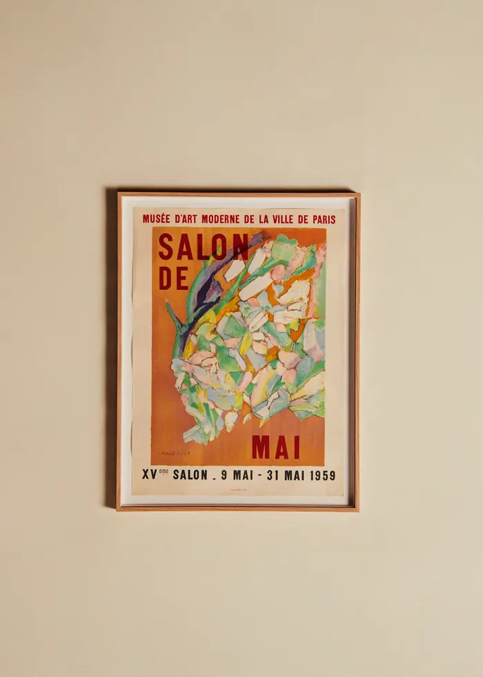 Affiche Musée d'art moderne de Paris, Salon de Mai, 1959 - 51,5 x 67,5 cm