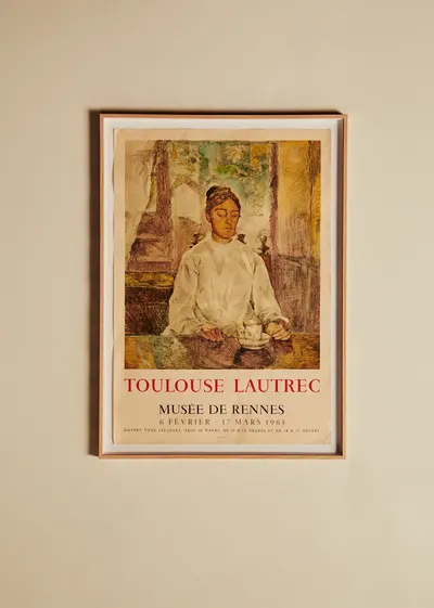 Affiche Musée de Rennes, Toulouse Lautrec, 1963 - 58,5 x 81,5 cm