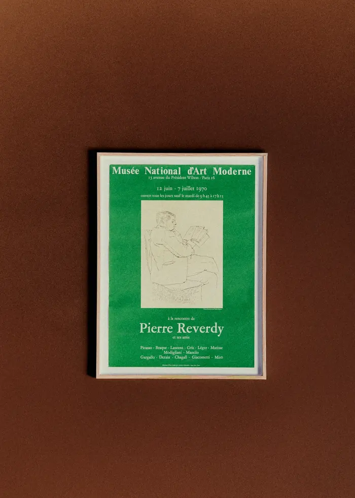 Affiche Musée National d'art moderne, Pierre Reverdy, 1970 - 48,5 x 64,5 cm