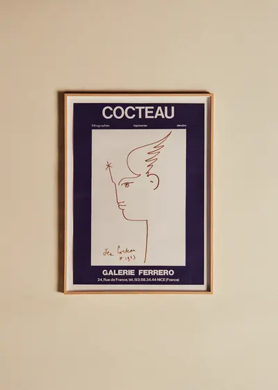 Affiches Affiche Galerie Ferrero, Cocteau - 55 x 74 cm