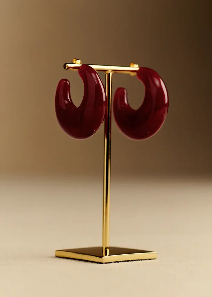 Anneaux Grace - Rouge Carmin