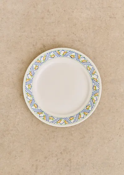 Assiettes Anciennes., Fresque - Lot de 5 assiettes plates - Décor n°23