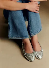 Ballerines Low Agathe - Argent Plissé — view 2