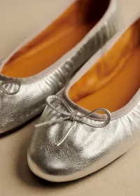 Ballerines Low Agathe - Argent Plissé — view 3