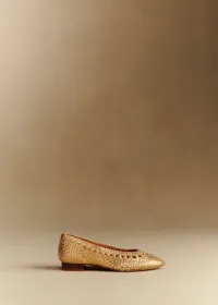 Ballerines Low Anya - Doré Lisse Tressé — view 4
