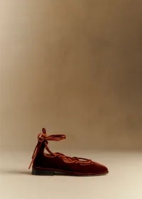 Ballerines Low Leocadie - Brique Velours — view 2