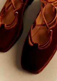 Ballerines Low Leocadie - Brique Velours — view 3