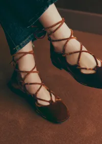 Ballerines Low Leocadie - Brique Velours — view 4