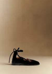 Ballerines Low Leocadie - Noir Velours — view 3