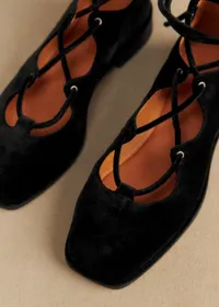 Ballerines Low Leocadie - Noir Velours — view 4