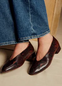 Ballerines Low Matilda - Marron Python — view 3