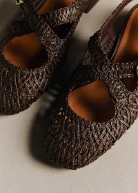 Ballerines Low Nala - Choco Textile Tressé — view 3