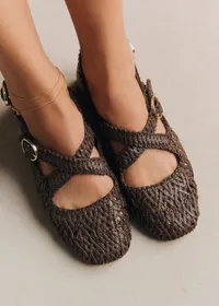 Ballerines Low Nala - Choco Textile Tressé — view 4