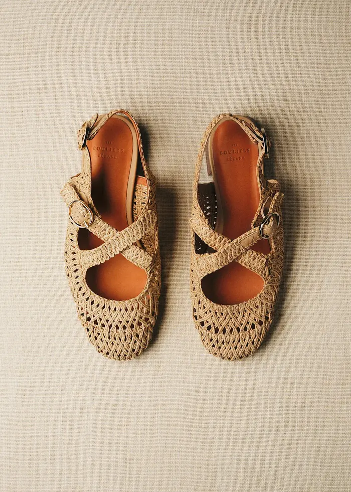 Ballerines Low Nala - Naturel Textile Tressé