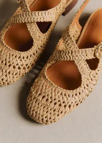 Ballerines Low Nala - Naturel Textile Tressé — view 3
