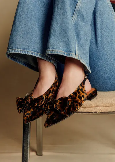 Ballerines Low Stefania - Léopard Velours