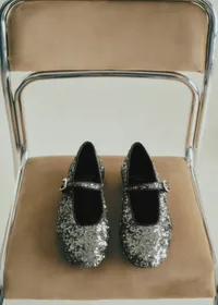 Ballerines Low Valentin - Anthracite Sequins — view 4