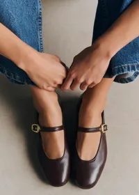 Ballerines Low Valentin - Chocolat Lisse — view 2