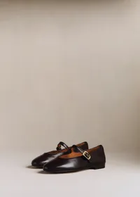 Ballerines Low Valentin - Chocolat Lisse — view 3