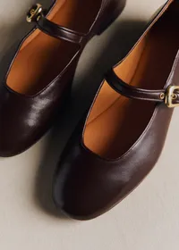 Ballerines Low Valentin - Chocolat Lisse — view 4