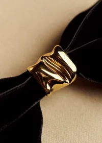 Barrette Mégane - Noir Doré — view 3