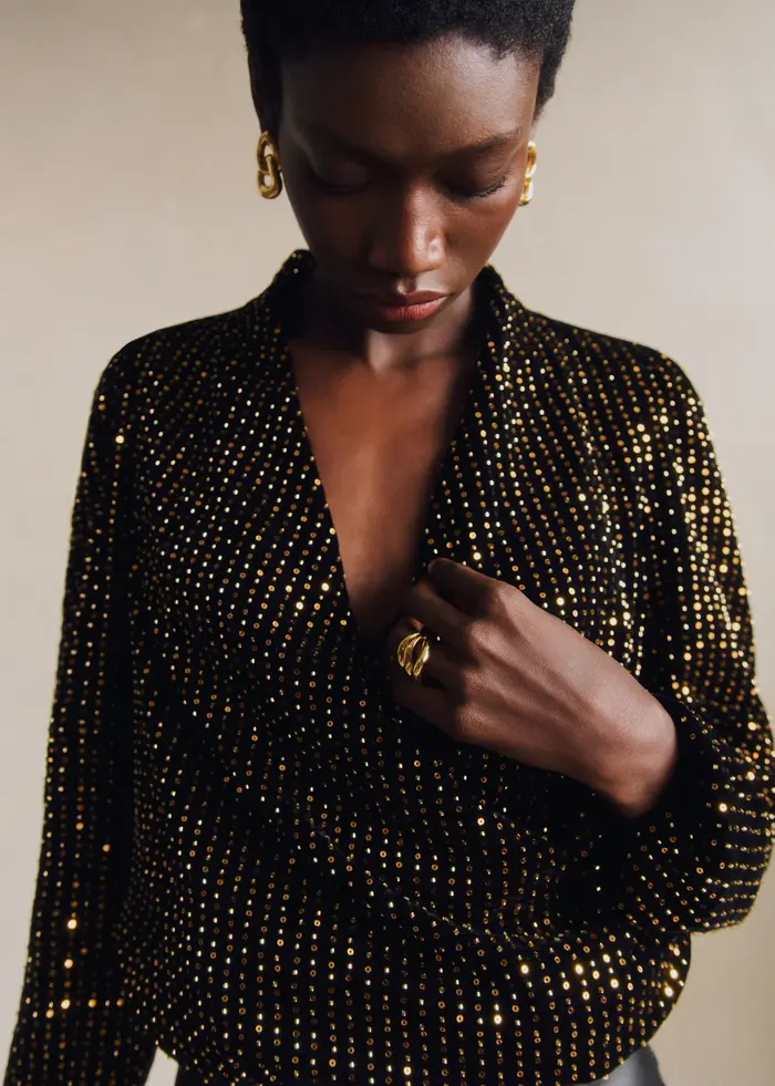 Blouse Abelita - Noir Doré