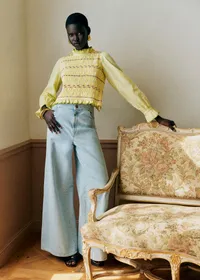 Blouse Adam - Rayures Jaune / Blanc — view 2